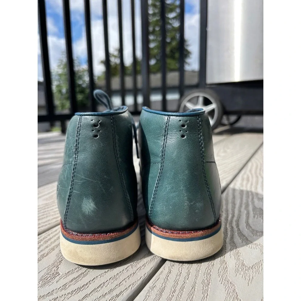 Timberland‎ Men's Chukka Boots Blue Leather Casual Ankle A155J Size 7